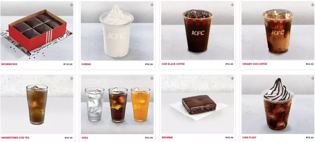 KFC DESSERTS AND DRINKS PRICES-philippinesmenu.