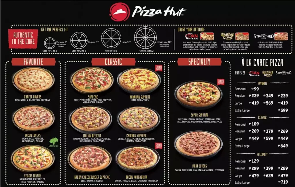 Pizza Hut Menu With Updated Prices Philippines 2024