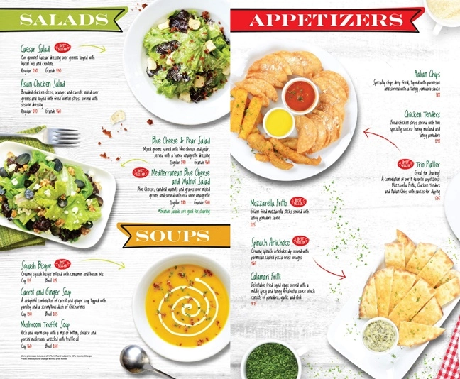 AMICI APPETIZERS MENU WITH PRICES