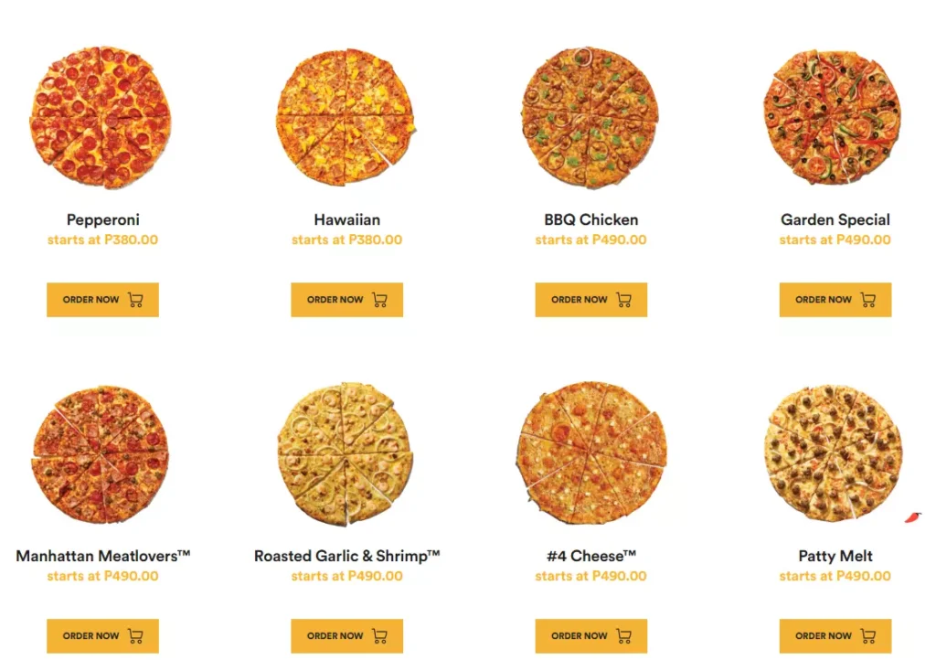 YELLOW CAB PIZZA NY-STYLE ORIGINAL CRUST MENU PRICES
