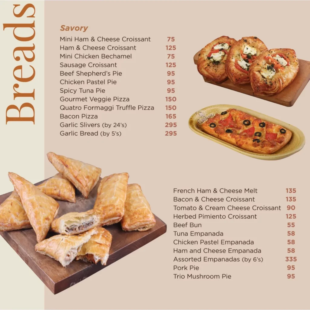 Cafe France Menu With Updated Prices Philippines 2024