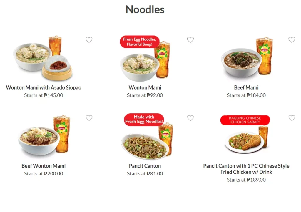 Chowking Menu With Updated Prices Philippines 2024