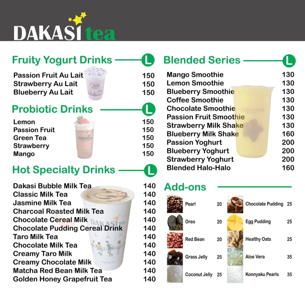 DAKASI CREME PRICES
DAKASI PROBIOTIC DRINK PRICES