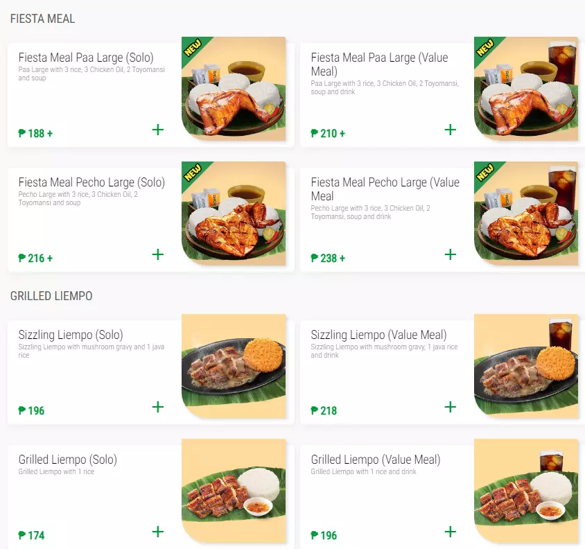 MANG INASAL GRILLED LIEMPO PRICES
