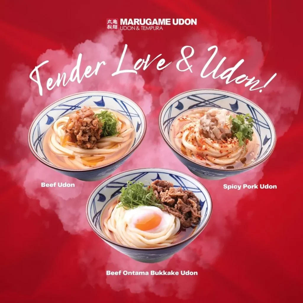 MARUGAME UDON MENU WITH PRICES