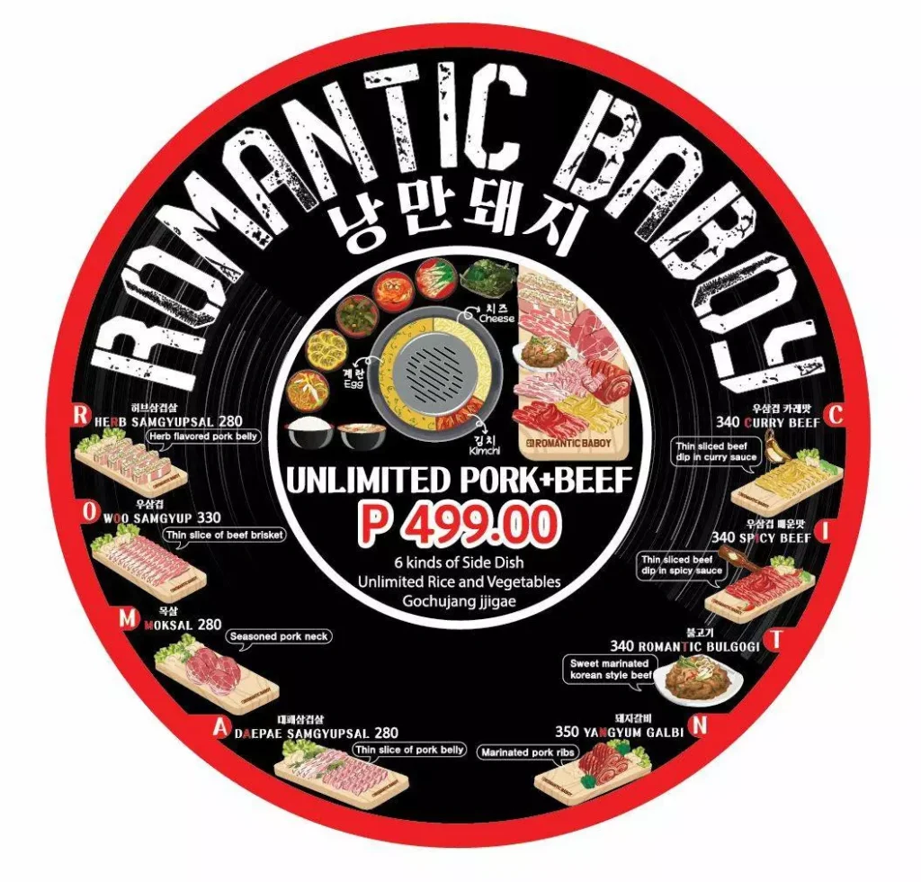 ROMANTIC BABOY RICE PRICES ROMANTIC BABOY NOODLES MENU WITH PRICES