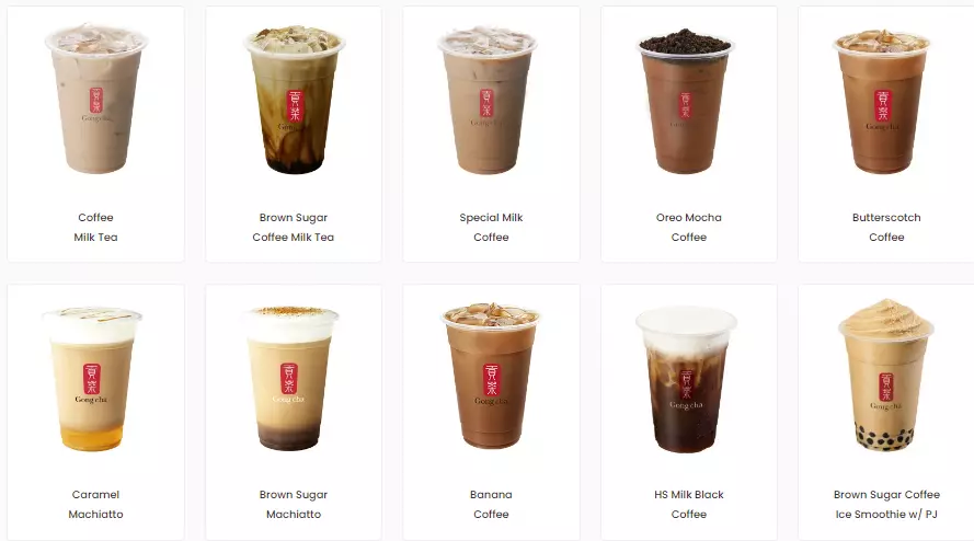GONG CHA COFFEE SPECIAL PRICES