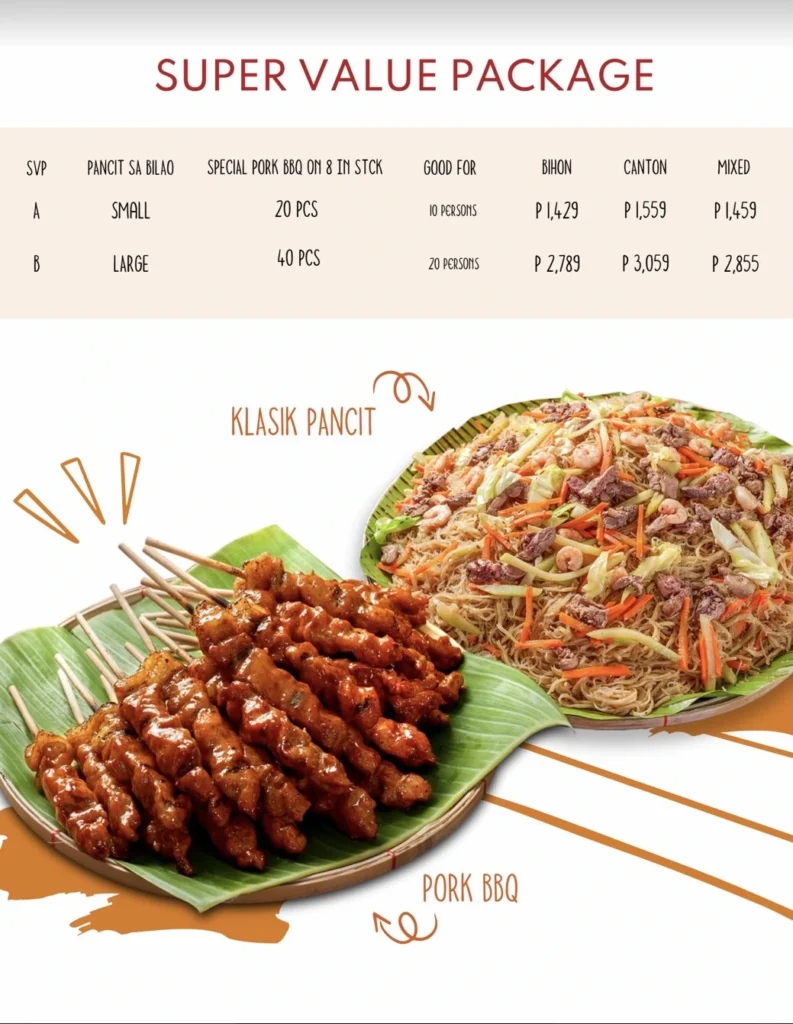 INENG’S FAMILY MEALS MENU AND INENG’S RICE MENU  PRICES