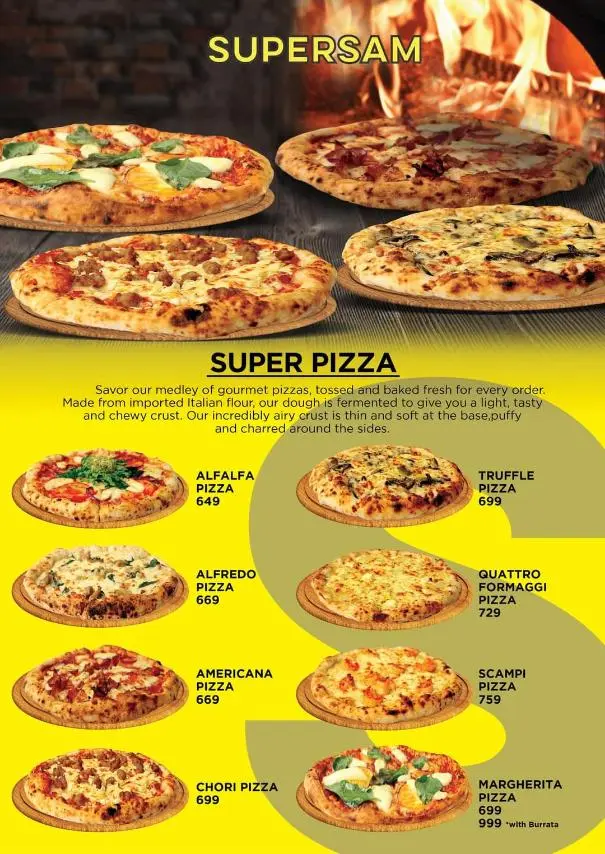 SUPERSAM SUPER PIZZA PRICES